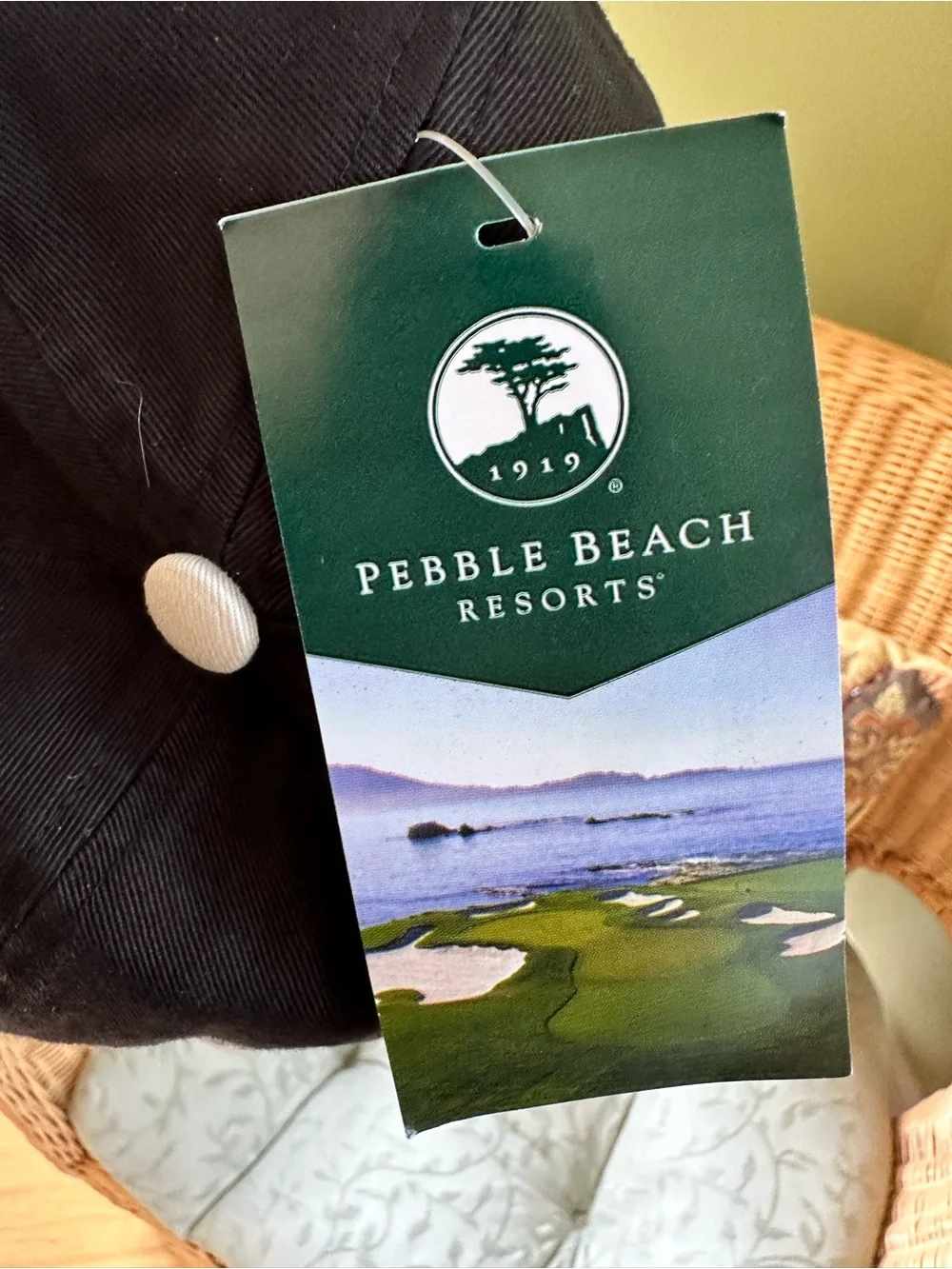 NWT Pebble Beach Golf Links Black Baseball Cap